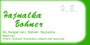 hajnalka bohner business card